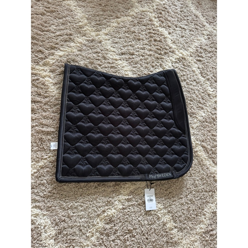 PS of Sweden Saddle Pad Heart Dressage Black Full 1110-092-990-003